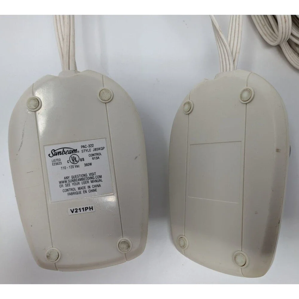 Sunbeam PAC-322 J85KQP Dual Electric Blanket Controller 4 Prong Tested Working